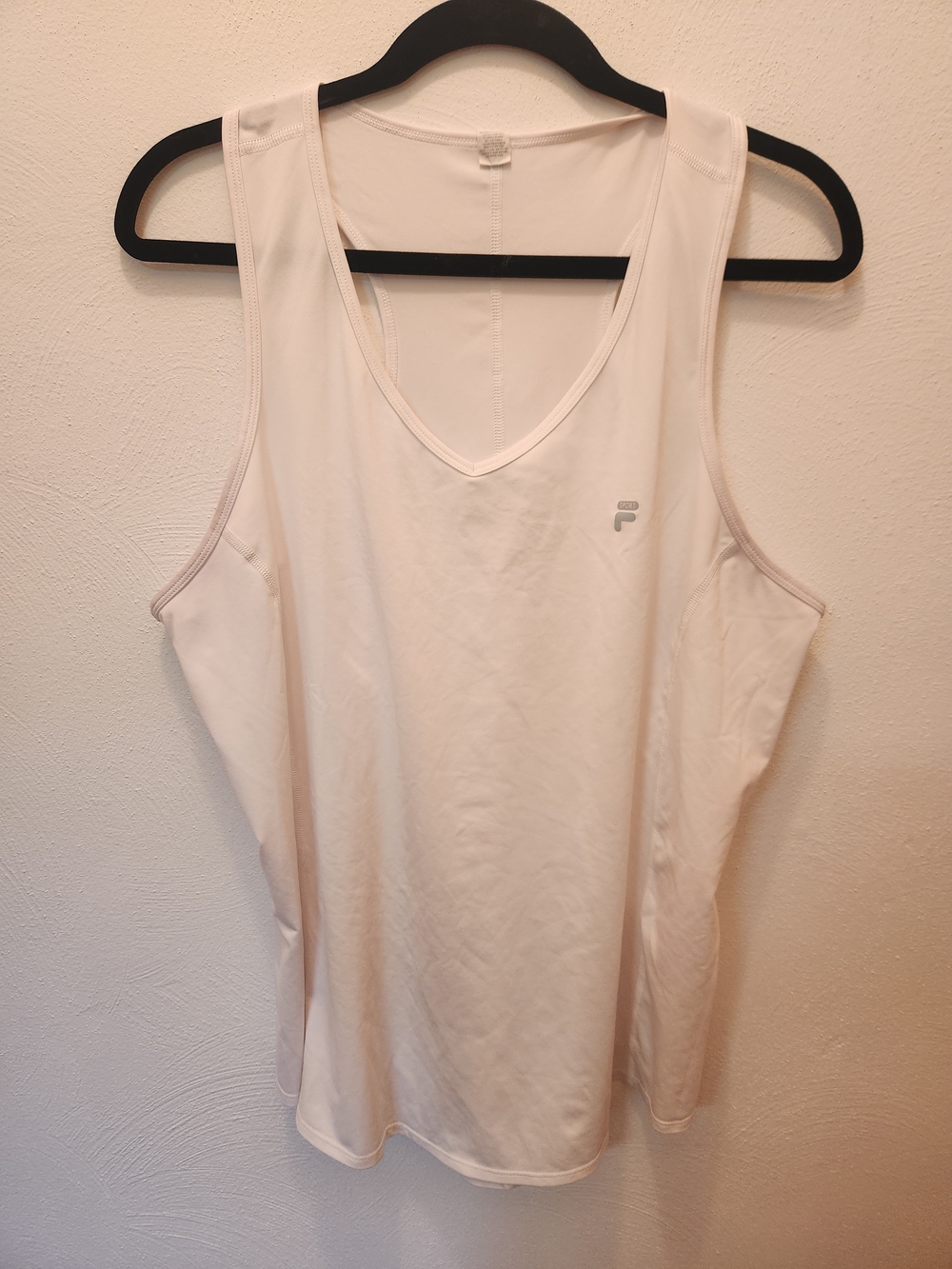 Fila White V Neck Tank Top Size XL